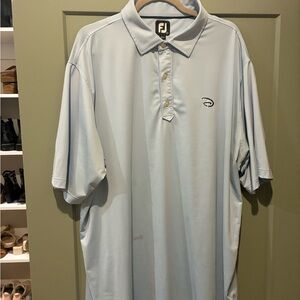 FootJoy Pale Blue Men's Golf Polo with Embroidered Logo